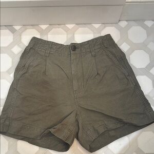 Alex Mill Olive Green Cotton Linen Shorts Size 0